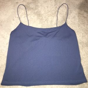 Blue crop top